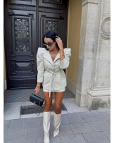 STYLOWA MARYNARKA FASHION LEATHER ▪️ECRU