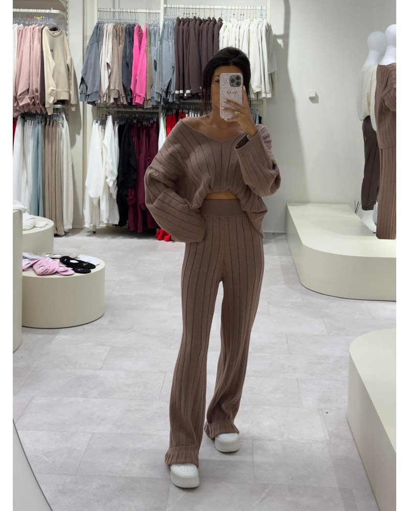 SWETERKOWY KOMPLET CANY MOKKA ▪️