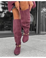 SKÓRZANE KOZAKI ▪️BAKŁAŻAN