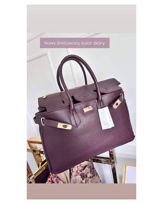 TOREBKA SKÓRA LICOWA ▪️limitowany kolor bakłażan