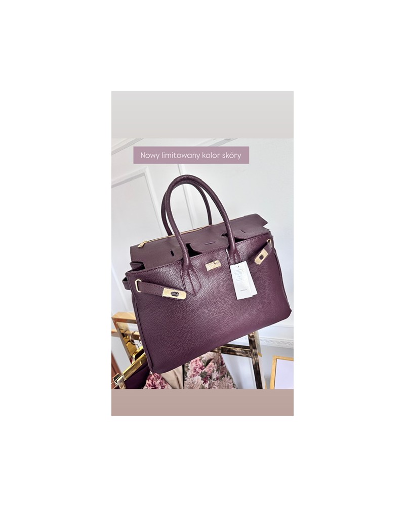 TOREBKA SKÓRA LICOWA ▪️limitowany kolor bakłażan