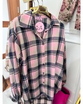 KOSZULA W KRATĘ ▪️Isabell rozowa LAMILLA