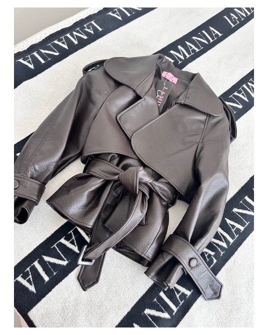 CZEKOLADOWA KURTKA Z WIĄZANIEM▪️premium