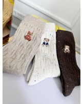 SKARPETY Z MISIEM WEŁNA ▪️kolory DŁUŻSZE