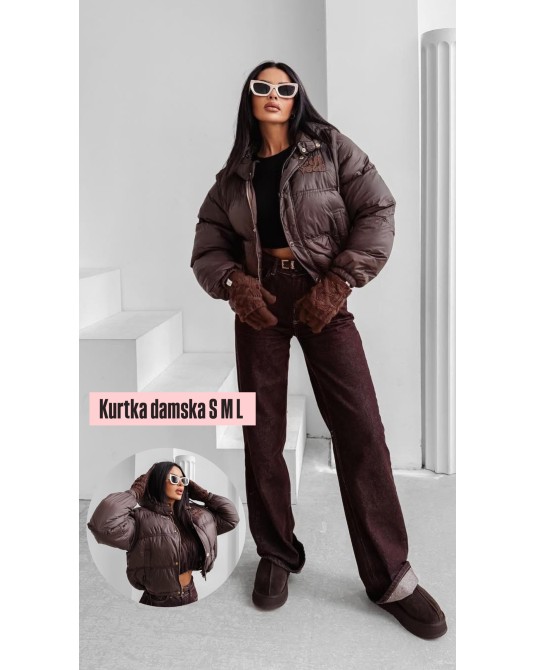 DAMSKA KURTKA CZEKOLADOWA ▪️