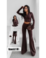 Komplet damski OLAVOGA WINDSCRIPT brązowy