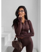 Komplet damski OLAVOGA WINDSCRIPT brązowy