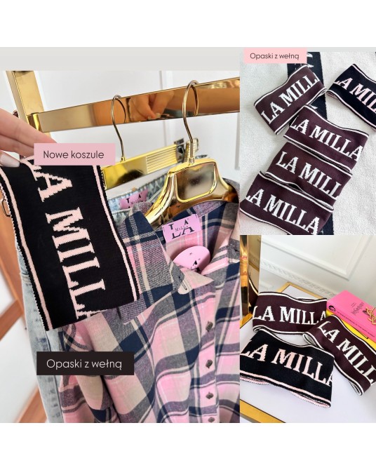 Opaska la milla czarno różowa   ▪️