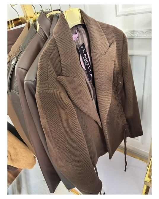 Wierzchnia CZEKOLADOWA MARYNARKA ▪️wiązania