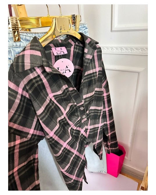 KOSZULA TALIOWANA W KRATKĘ ▪️