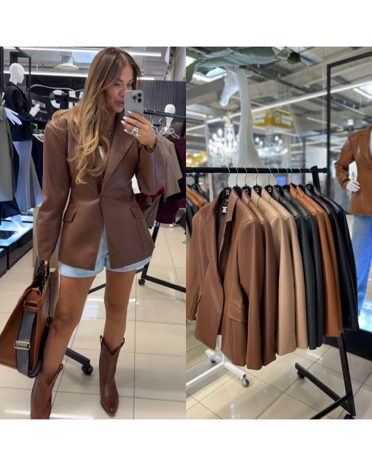 SKÓRZANA MARYNARKA BRAZ ▪️