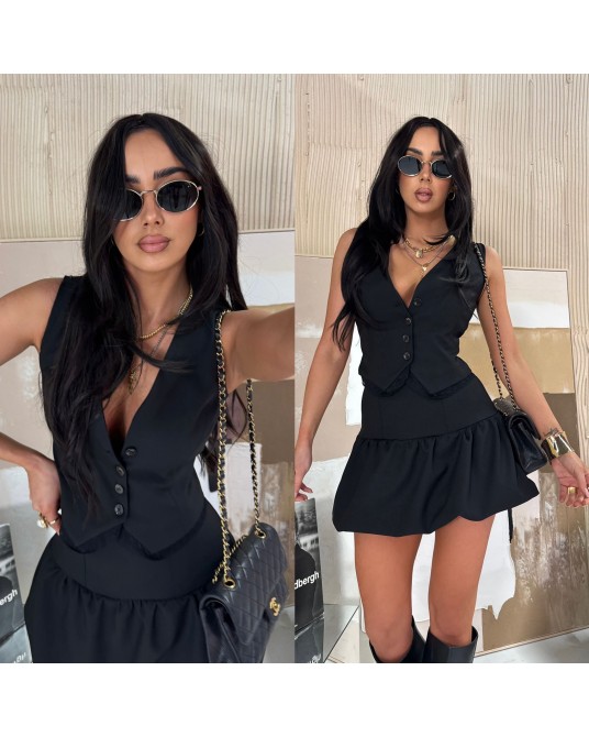 SPÓDNICA BOMBKA ▪️CZARNA la milla