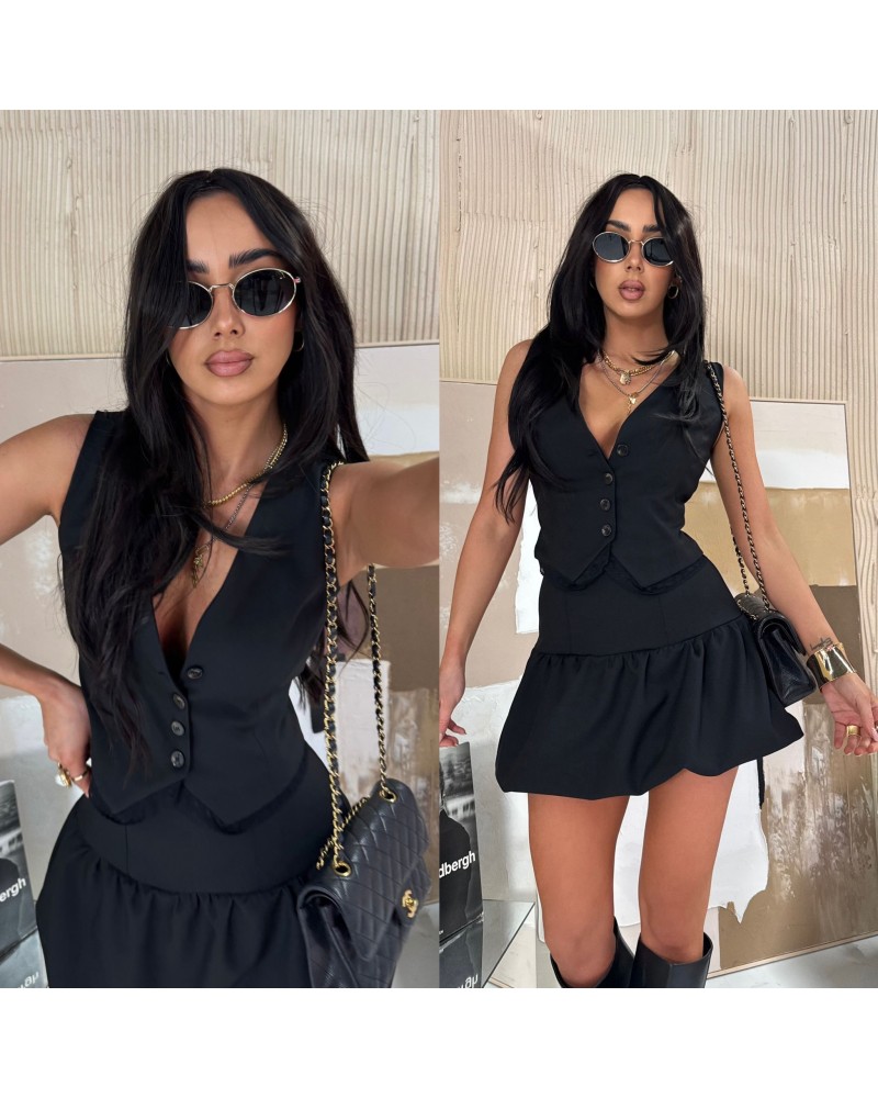 SPÓDNICA BOMBKA ▪️CZARNA la milla