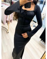 SUKIENKA MAXI ▪️wiązana CZARNA