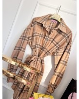 KOSZULO SUKIENKA FLANELA Z PASKIEM ▪️la milla