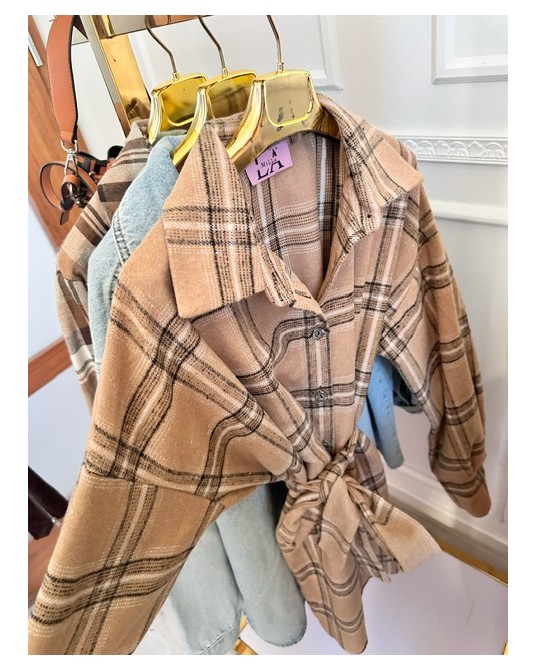 KOSZULO SUKIENKA FLANELA Z PASKIEM ▪️la milla