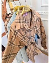 KOSZULO SUKIENKA FLANELA Z PASKIEM ▪️la milla