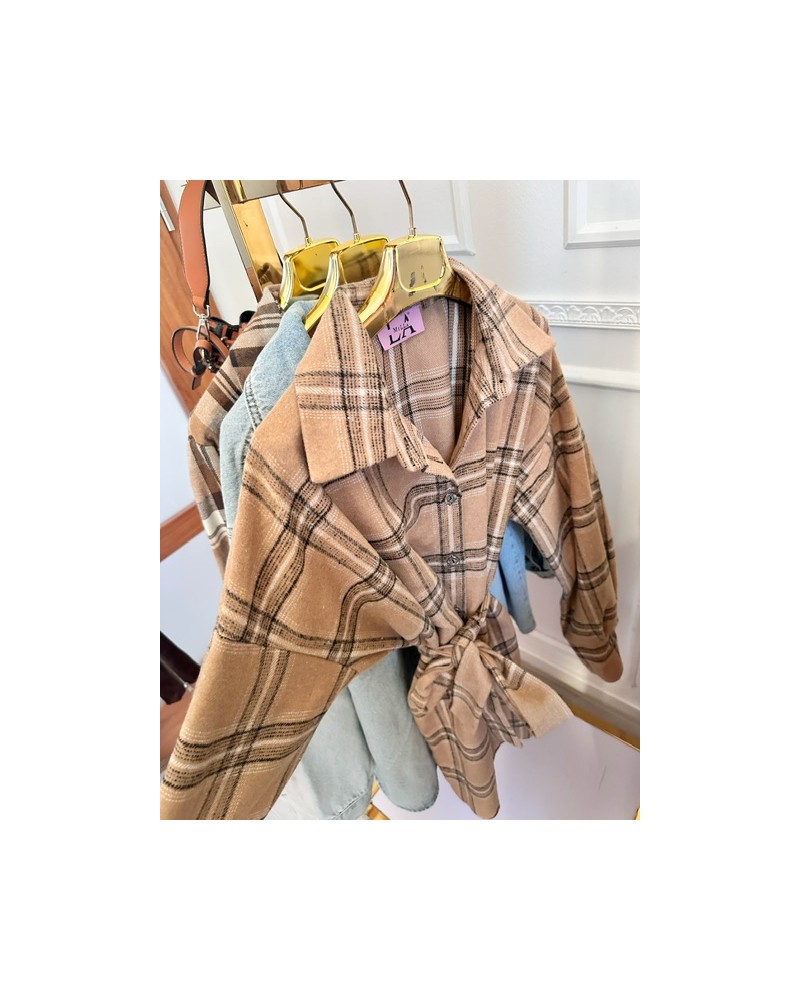 KOSZULO SUKIENKA FLANELA Z PASKIEM ▪️la milla