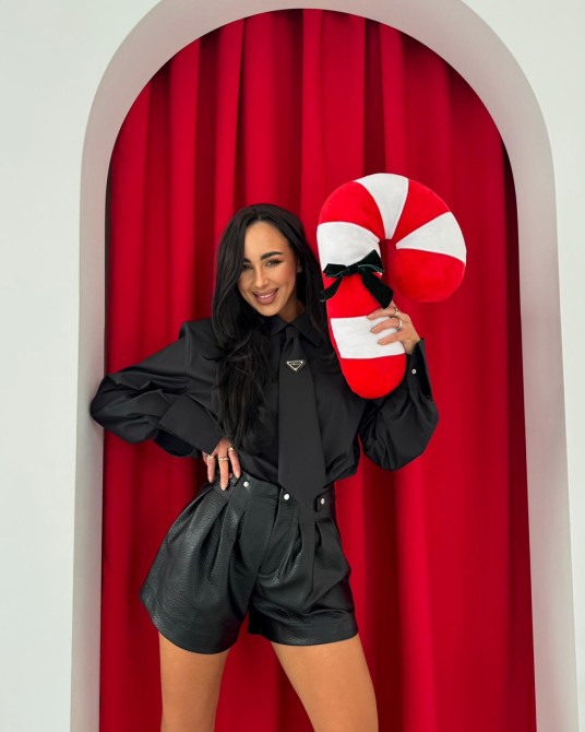 CZARNA KOSZULA Z KRAWATEM ▪️