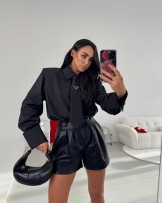 CZARNA KOSZULA Z KRAWATEM ▪️