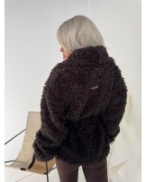 KURTKA KOŻUSZEK ▪️wiązana CZEKOLADA