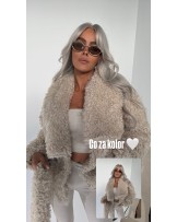 KURTKA KOŻUSZEK ▪️wiązana BEŻOWY