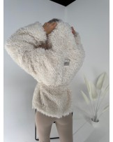 KURTKA KOŻUSZEK ▪️wiązana ECRU