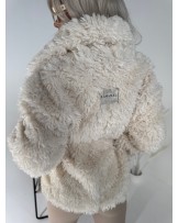 KURTKA KOŻUSZEK ▪️wiązana ECRU