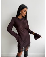 SUKIENKA SATIN ▪️czekolada