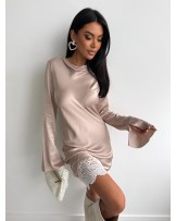 SUKIENKA SATIN ▪️beżowa