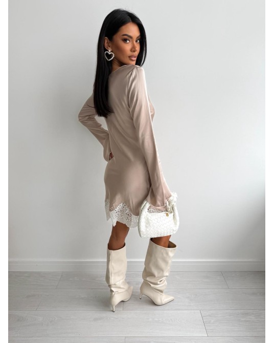 SUKIENKA SATIN ▪️beżowa