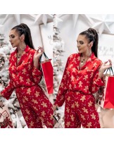 Satynowa piżama ▪️CHRISTMAS czerwona