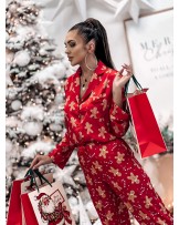 Satynowa piżama ▪️CHRISTMAS czerwona