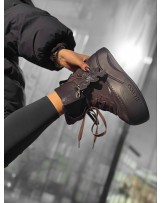 SKÓRZANE SNAKERSY Z MISIEM ▪️czekoladowe