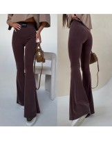 Spodnie dzwony Leggisny ▪️CZEKOLADOWE ER