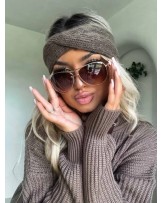 SWETER Z GOLFEM ▪️50 % wełna CZEKOLADOWY