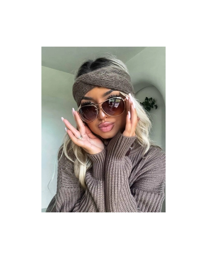 SWETER Z GOLFEM ▪️50 % wełna CZEKOLADOWY