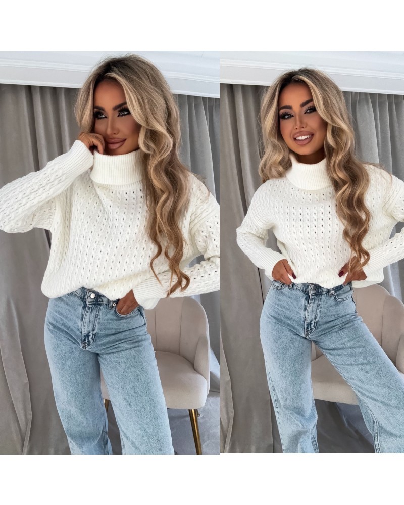 SWETER INKO ▪️ECRU WEŁNA