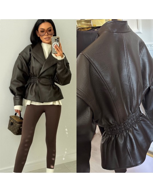 KURTKA Z ŚCIĄGACZEM CZEKOLADA ▪️