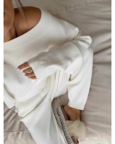 KASZMIROWY KOMPLET ▪️z róża ECRU