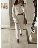 KASZMIROWY KOMPLET ▪️z róża ECRU