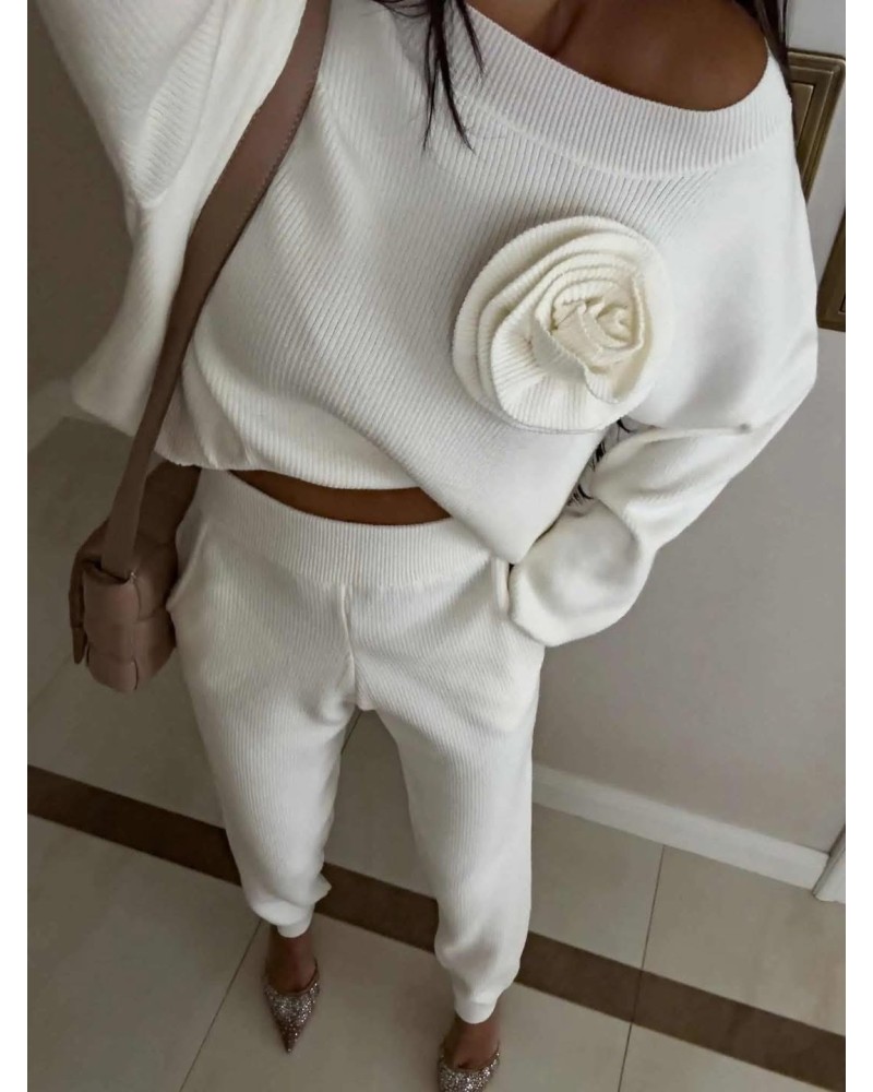 KASZMIROWY KOMPLET ▪️z róża ECRU