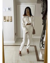 KASZMIROWY KOMPLET ▪️z róża ECRU