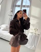 SATYNOWA KOSZULA ▪️dzwoneczek BRAZ