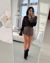 SATYNOWA KOSZULA ▪️dzwoneczek BRAZ