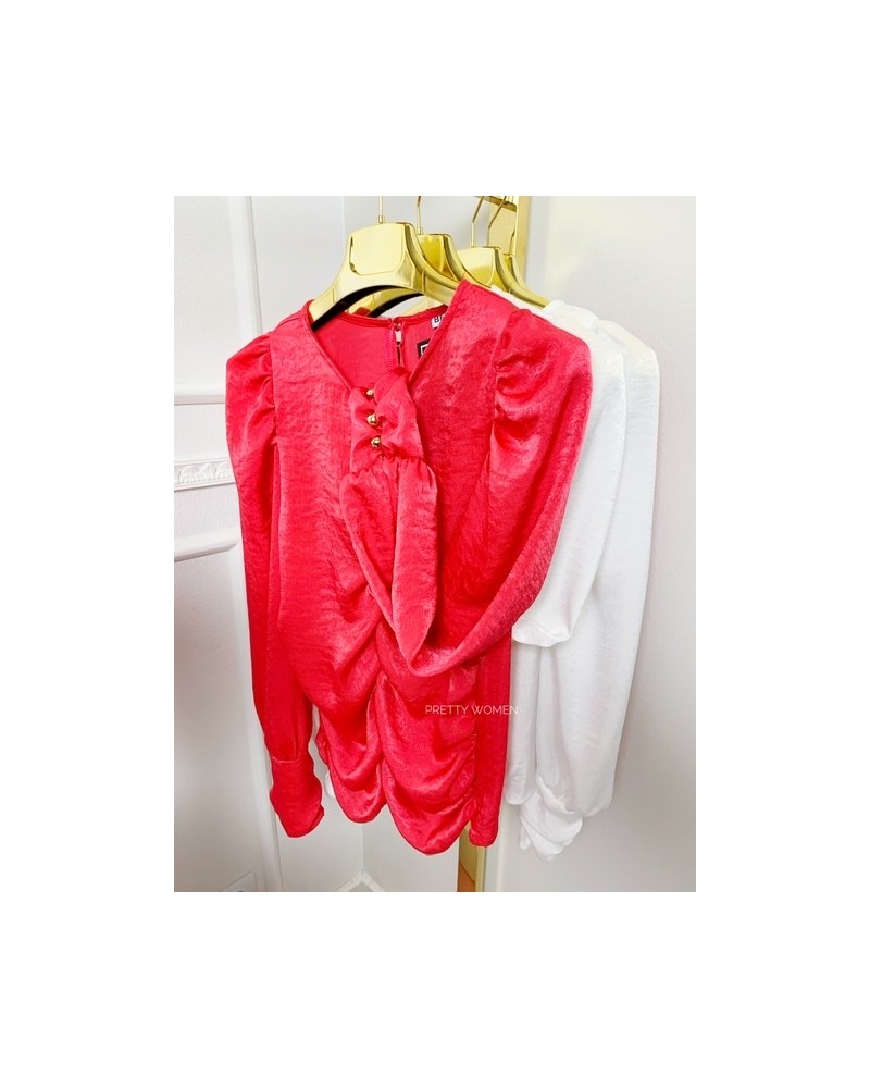 CZERWONA BLUZKA KOSZULA GOLD 