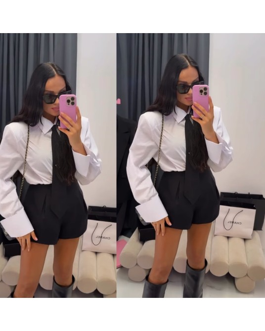 BIAŁA KOSZUL la milla ▪️z krawatem