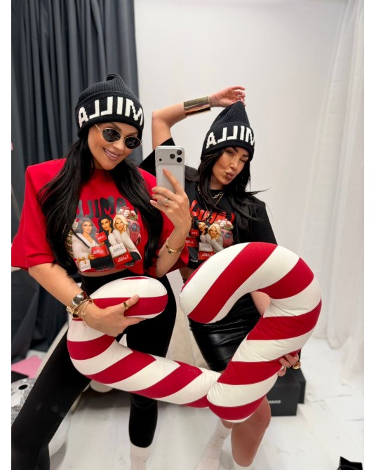 T▪️shirt la milla CHRISTMAS czerwony