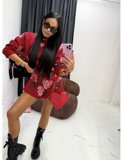 CZERWONY  SWETER ▪️Rose