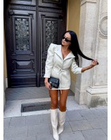 STYLOWA MARYNARKA FASHION LEATHER ▪️ECRU